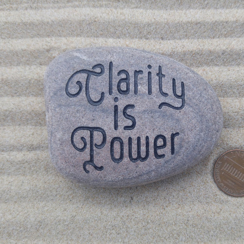 Clarity is Power - Deeply Engraved Natural Stone