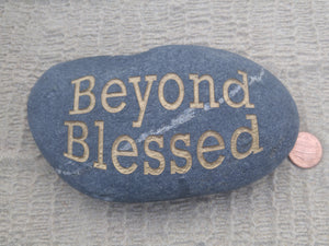 Beyond Blessed - Deeply Engraved Natural Stone with Luck Line