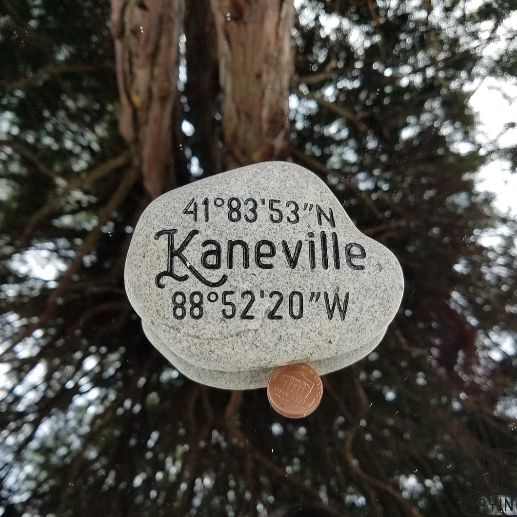 Kaneville, Illinois Coordinate Stone
