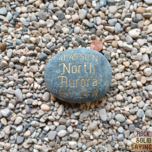 Load image into Gallery viewer, North Aurora, Illinois Coordinate Stone