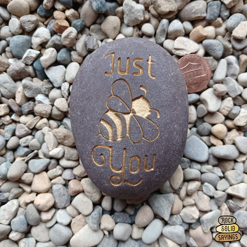 Just Bee You Illustration Deeply Engraved Natural Stone