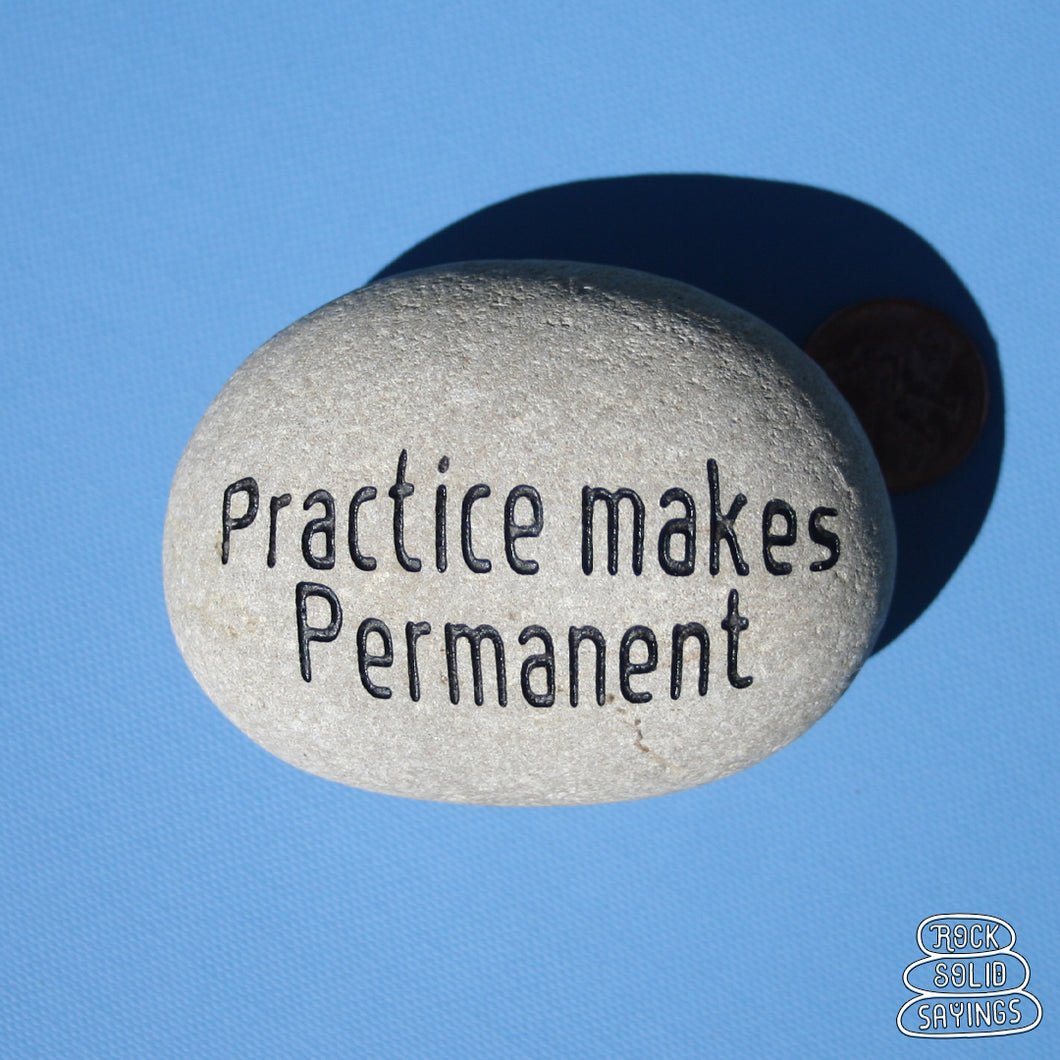 Practice makes Permanent - Deeply Engraved Natural Stone