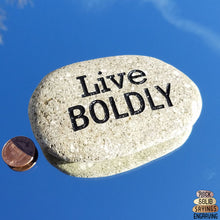 Load image into Gallery viewer, Live Boldly - Deeply Engraved Natural Stone