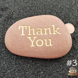 Thank You Deeply Engraved Natural Stone